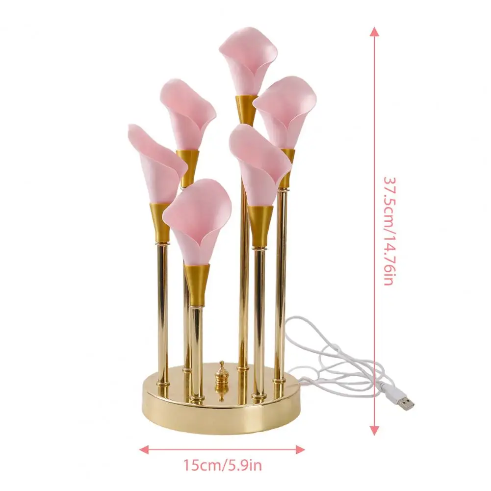 Настольная лампа с мягким свечением в виде искусственной каллы, светодиодный ночник с теплым светом, энергосберегающий, для спальни
Настольная лампа с мягким свечением в виде искусственной каллы, светодиодный ночник с теплым светом, энергосберегающий, для спальни