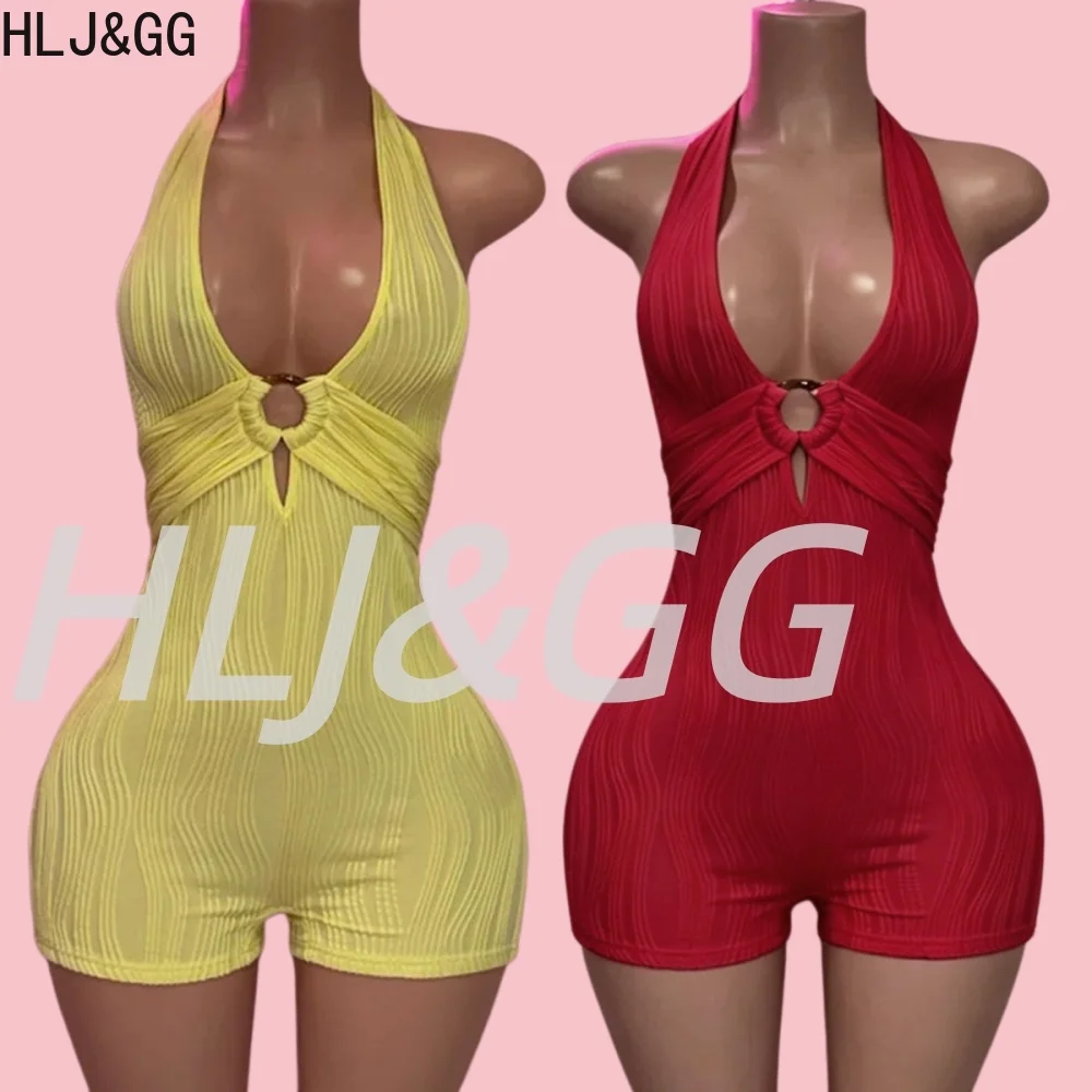 HLJ&GG Sexy Knitting Hollow Bodycon One Piece Rompers Women Deep V Sleeveless Backless Slim Playsuits Summer New Jumpsuits 2026
HLJ&GG Sexy Knitting Hollow Bodycon One Piece Rompers Women Deep V Sleeveless Backless Slim Playsuits Summer New Jumpsuits 2026
