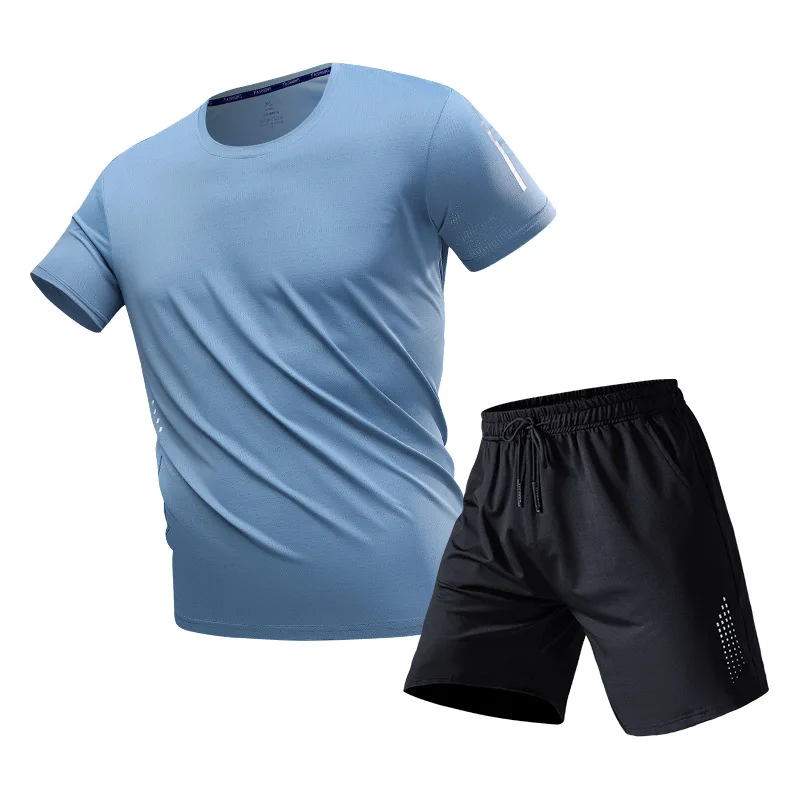Ice Silk Short Sleeve Shorts Set Men's ShortTTwo-Piece New in Men's Sets for Man Clothing Sale T Shirt Man Athletic Fit Suits
Ice Silk Short Sleeve Shorts Set Men's ShortTTwo-Piece New in Men's Sets for Man Clothing Sale T Shirt Man Athletic Fit Suits