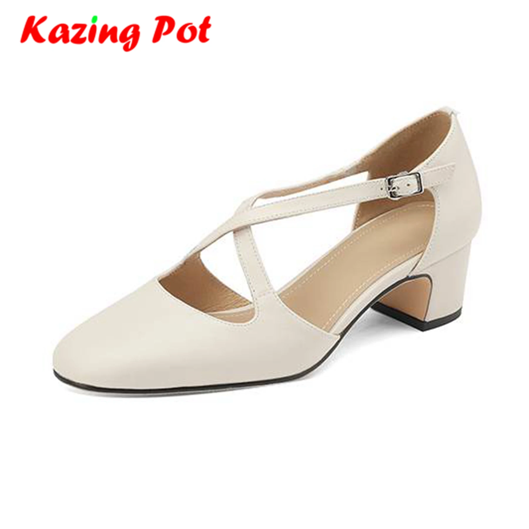 Krazing Pot Cow Skin Round Toe Women Summer Street Wear Med Heels Slip On Concise Style Office Lady Modern Fashion Shallow Shoes
Krazing Pot Cow Skin Round Toe Women Summer Street Wear Med Heels Slip On Concise Style Office Lady Modern Fashion Shallow Shoes