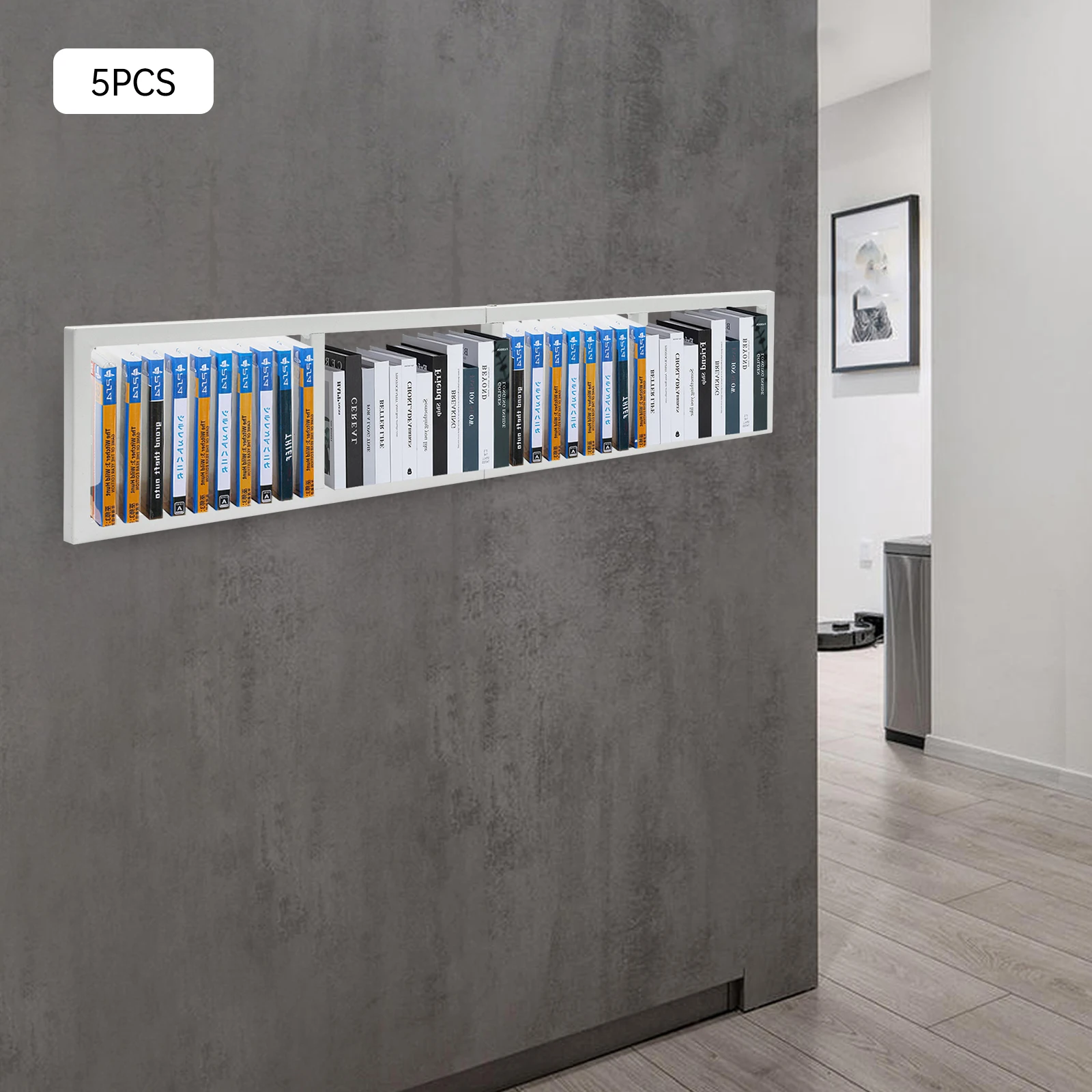 5-Pack 34 Inch Metal CD/DVD Storage Shelf (10kg Capacity) - Home & Office Wall Mounted Media Organizer for Video Games & Movies
5-Pack 34 Inch Metal CD/DVD Storage Shelf (10kg Capacity) - Home & Office Wall Mounted Media Organizer for Video Games & Movies