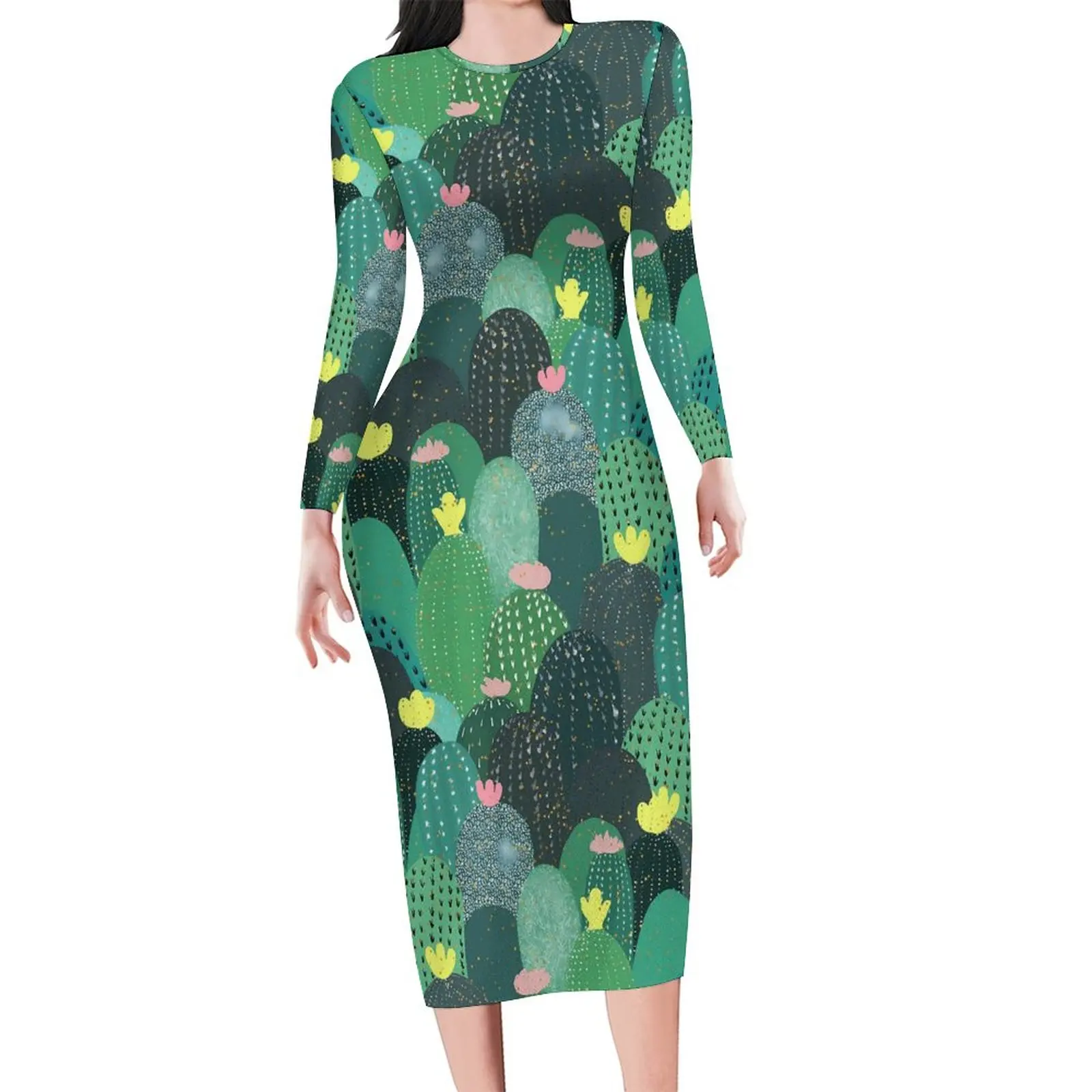 Cute Plant Dress Long Sleeve Green Cactus Streetwear Dresses Holiday Cute Bodycon Dress Women Pattern Oversized Vestido
Cute Plant Dress Long Sleeve Green Cactus Streetwear Dresses Holiday Cute Bodycon Dress Women Pattern Oversized Vestido