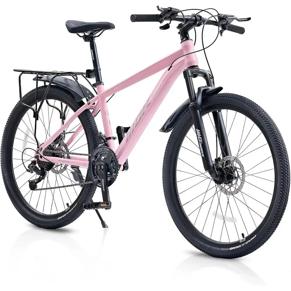 21-Speed Kids' 24-26 Inch Mountain Bike with Suspension Fork, Dual Disc Brakes, and Rear Rack
21-Speed Kids' 24-26 Inch Mountain Bike with Suspension Fork, Dual Disc Brakes, and Rear Rack