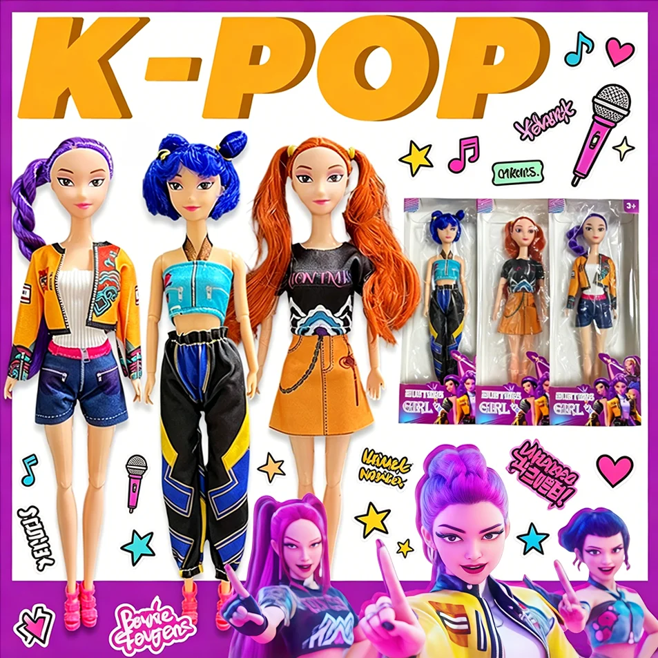 30-сантиметровые виниловые фигурки K-Pop Demon Hunters: Аниме-персонажи K-pop гёрл-группы (Руми, Зои, Мира) — коллекционные куклы-модели, подарок для девочек на Рождество
30-сантиметровые виниловые фигурки K-Pop Demon Hunters: Аниме-персонажи K-pop гёрл-группы (Руми, Зои, Мира) — коллекционные куклы-модели, подарок для девочек на Рождество