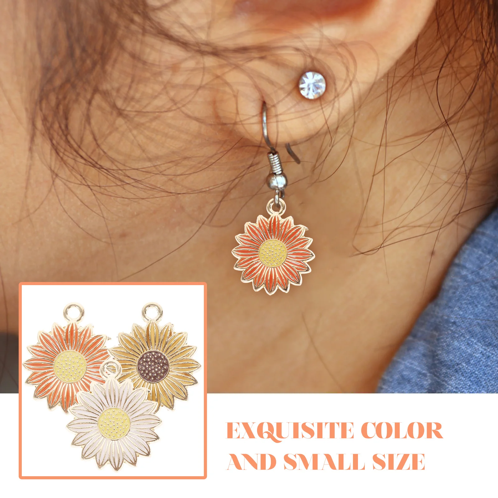 Sunflower Hair Accessories Pendant Charm Charms Large Keychain Jewelry for Women Small Jewerly Making
Sunflower Hair Accessories Pendant Charm Charms Large Keychain Jewelry for Women Small Jewerly Making