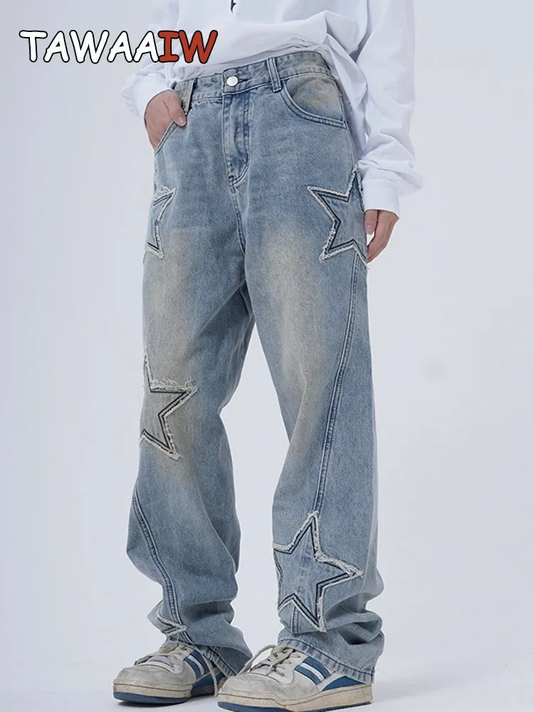 Tawaaiw American Retro Pentagram Straight Women Jeans Femme Blue Denim Trousers Autumn Spring Boyfriend Jeans For Women Y2k
Tawaaiw American Retro Pentagram Straight Women Jeans Femme Blue Denim Trousers Autumn Spring Boyfriend Jeans For Women Y2k