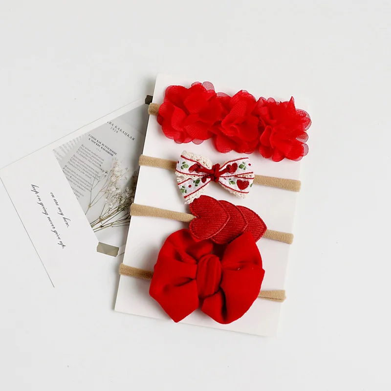 4PCS Baby Headband Set Red Love Hairband Princess Girl Flower Headdress Newborn Photo Props Elastic Kids Bow Hair Accessories
4PCS Baby Headband Set Red Love Hairband Princess Girl Flower Headdress Newborn Photo Props Elastic Kids Bow Hair Accessories