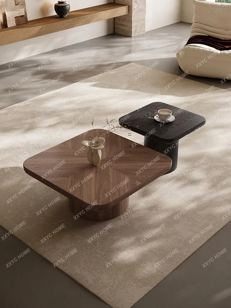 Medieval walnut, coffee table combination, home living room, minimalism
Medieval walnut, coffee table combination, home living room, minimalism