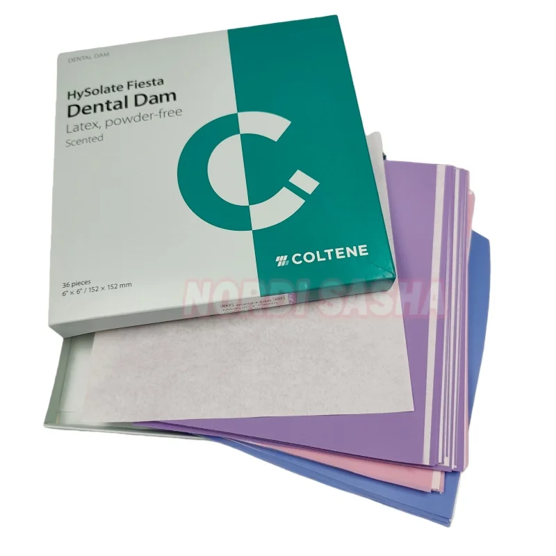 COLTENE HySolate Natural Latex Dental Rubber Dams 6"x6" 152×152mm Blue/Green Non Sterile Oral Care Materials 36Pcs/Box
COLTENE HySolate Natural Latex Dental Rubber Dams 6"x6" 152×152mm Blue/Green Non Sterile Oral Care Materials 36Pcs/Box