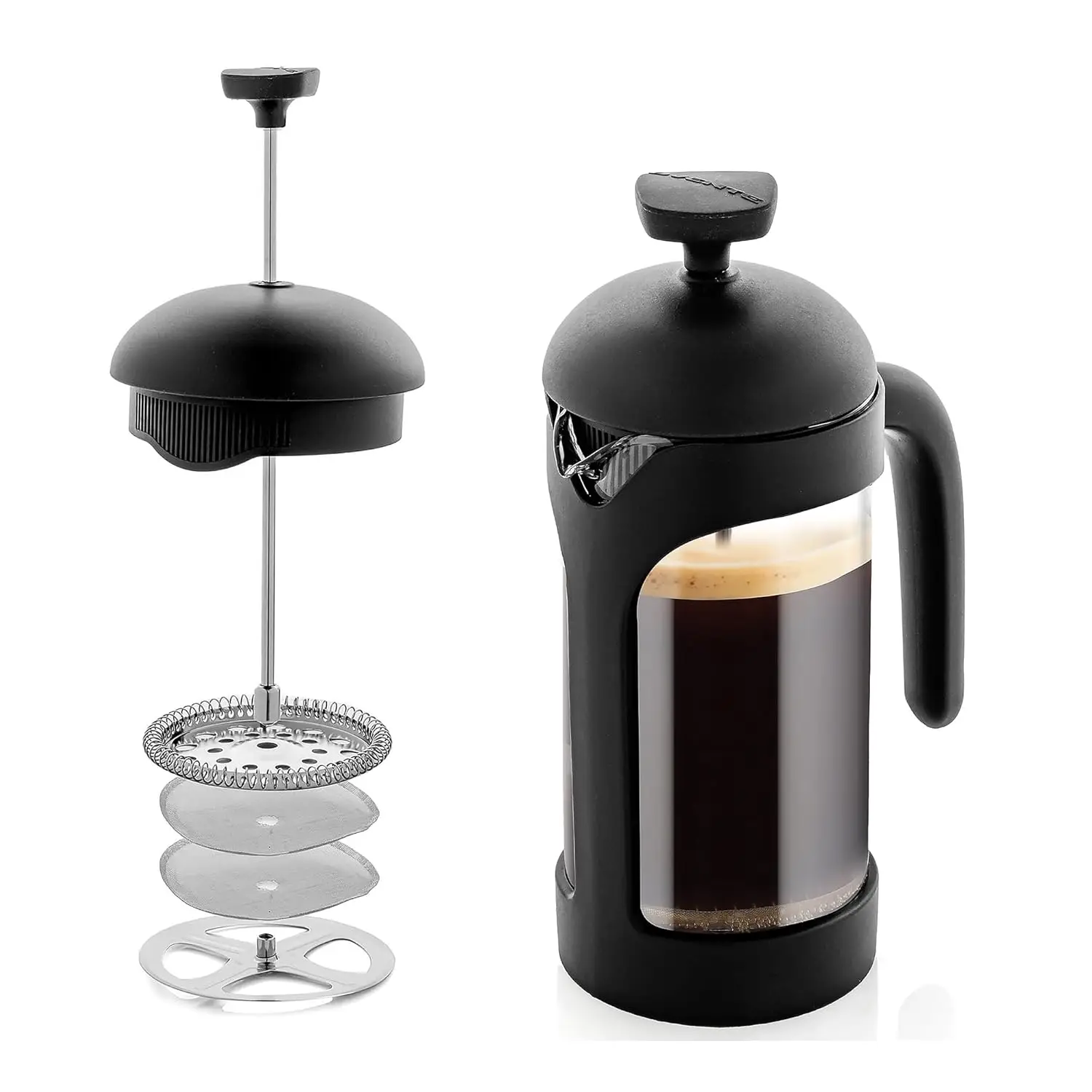 12oz French Press Coffee Maker, Borosilicate Glass & Stainless Steel Filter, Portable for Travel Camping Gift
12oz French Press Coffee Maker, Borosilicate Glass & Stainless Steel Filter, Portable for Travel Camping Gift