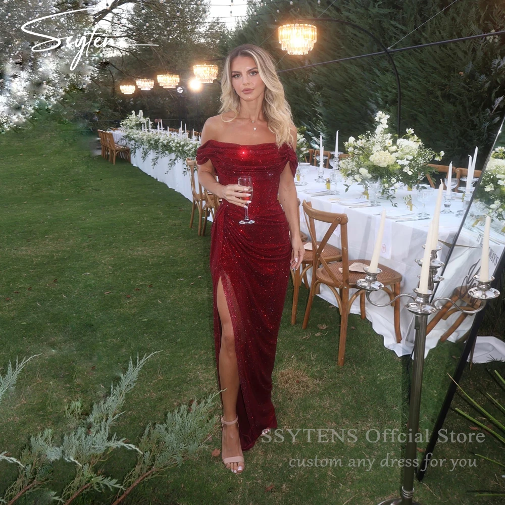 SSYTENS Luxury Off Shoulder Mermaid Wedding Prom Dresses Side High Slit Floor-Length Pleat Elegant Evening Dress 2026 Customized
SSYTENS Luxury Off Shoulder Mermaid Wedding Prom Dresses Side High Slit Floor-Length Pleat Elegant Evening Dress 2026 Customized