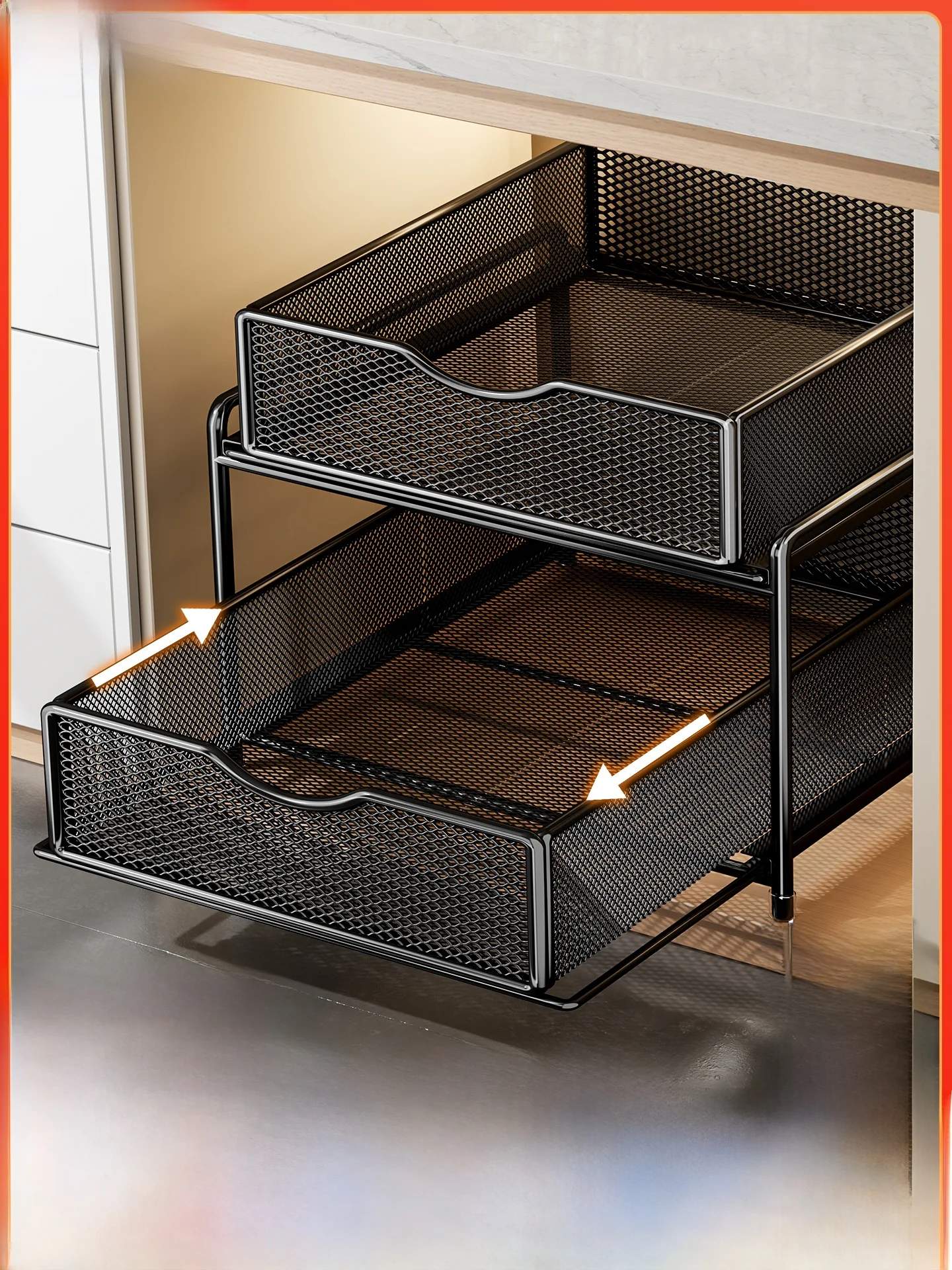 Kitchen Cabinet Multi-layer Pull-out elves Storage Ra Sink Base Cabinet Deep Der Multi-functional Basket Organizer
Kitchen Cabinet Multi-layer Pull-out elves Storage Ra Sink Base Cabinet Deep Der Multi-functional Basket Organizer