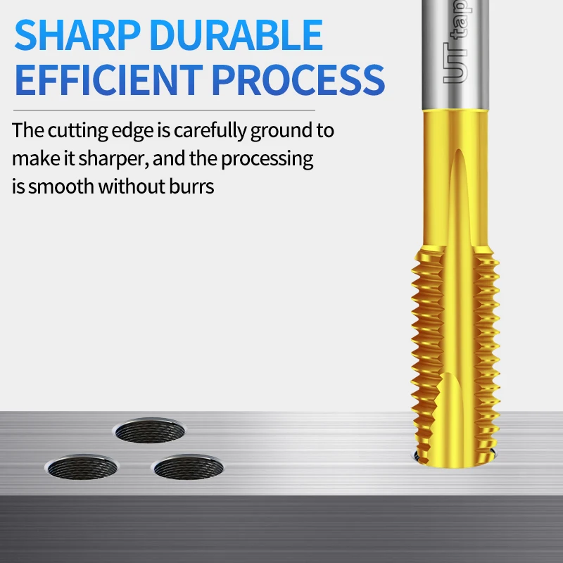 UT TAP HSSE-M35 JIS Standard TIN Coating Left Hand Straight Fluted Hand Tap UNC UNF 4-40L 6-32L 1/4 Machine Screw Thread Taps
UT TAP HSSE-M35 JIS Standard TIN Coating Left Hand Straight Fluted Hand Tap UNC UNF 4-40L 6-32L 1/4 Machine Screw Thread Taps