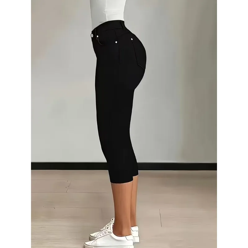 Women's Black Mid-Rise Capri Jeans 2026 Summer New Elastic Slim Fit Casual Versatile Skinny Cropped Denim Pants
Women's Black Mid-Rise Capri Jeans 2026 Summer New Elastic Slim Fit Casual Versatile Skinny Cropped Denim Pants