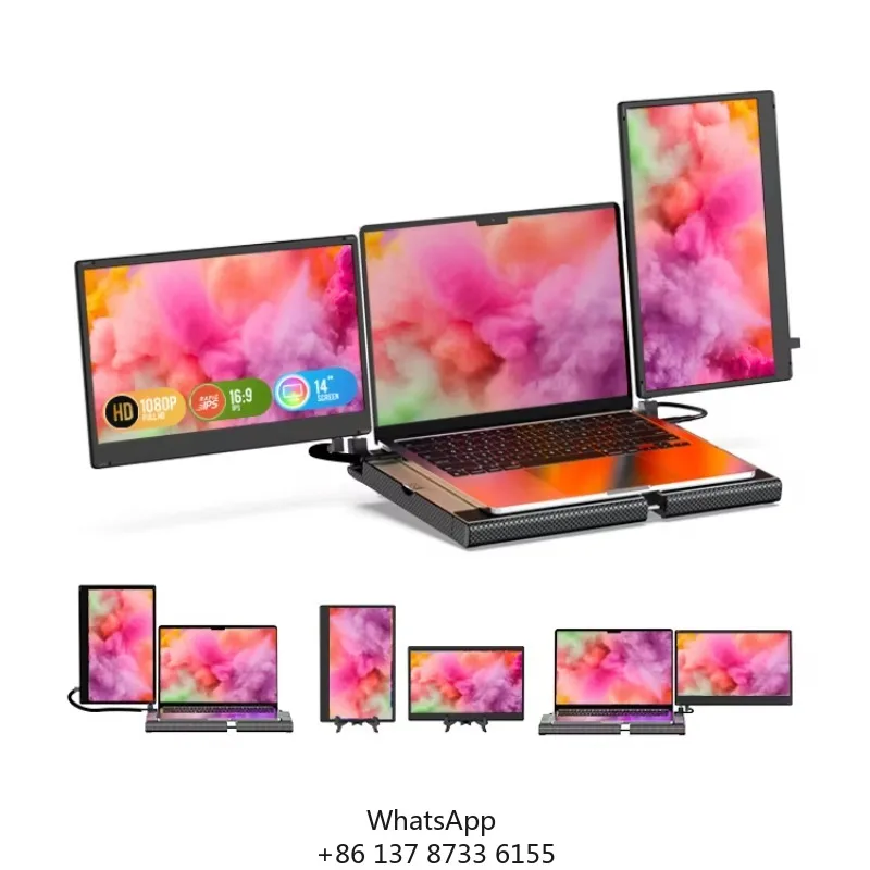 14 Inch Dual Screen Portable Laptop With Triple IPS LCD Panel Enhances Business Productivity USB Type C Interface
14 Inch Dual Screen Portable Laptop With Triple IPS LCD Panel Enhances Business Productivity USB Type C Interface