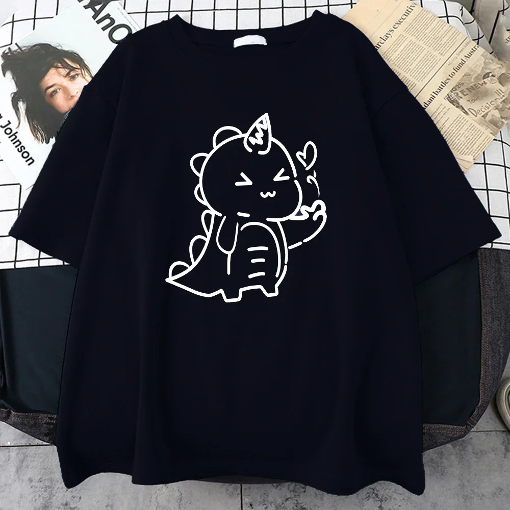 Love Cartoon Little Dinosaur Pattern T Shirt Women Street Casual Short Sleeve T-shirt Female Fashion Summer Unisex Clothes Top
Love Cartoon Little Dinosaur Pattern T Shirt Women Street Casual Short Sleeve T-shirt Female Fashion Summer Unisex Clothes Top