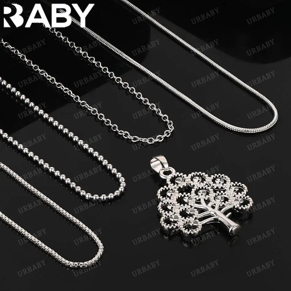 URBABY 40-75cm 925 Sterling Silver Tree Pendant Necklace For Women Men Creativity Gifts Street All-match Party And Daily Wear
URBABY 40-75cm 925 Sterling Silver Tree Pendant Necklace For Women Men Creativity Gifts Street All-match Party And Daily Wear