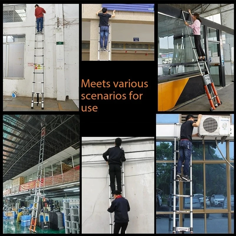 Thick Wall Aluminum Extension Ladder - Heavy Duty Telescopic Ladder with Hook for Home & Professional Use
Thick Wall Aluminum Extension Ladder - Heavy Duty Telescopic Ladder with Hook for Home & Professional Use