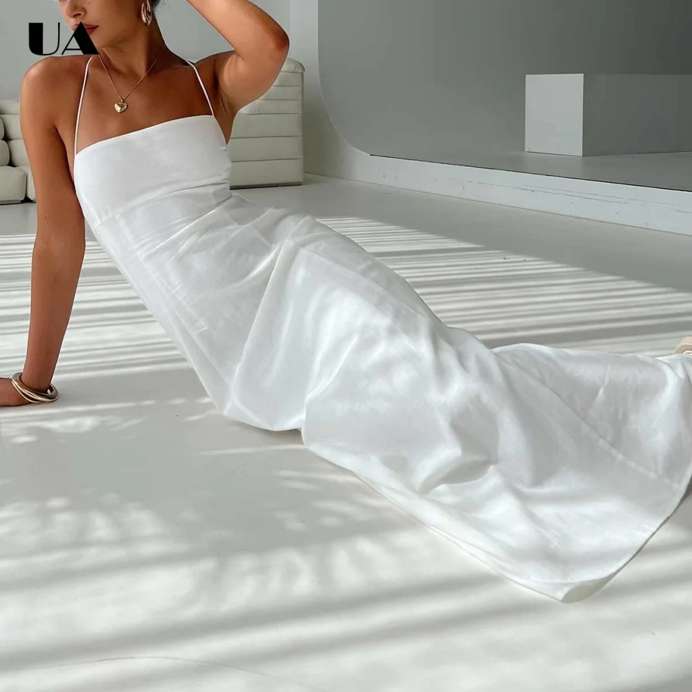 ULBYANRN Sexy Backless Lace-up Prom Dress for Woman, Fashionable Solid Evening Dress, Customized Spaghetti Straps Party Dress
ULBYANRN Sexy Backless Lace-up Prom Dress for Woman, Fashionable Solid Evening Dress, Customized Spaghetti Straps Party Dress