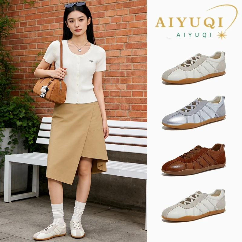 AIYUQI 2026 New Women's sneakers Shoe Flat Non-slip German Training Shoes Women Cross-strap girl Shoes for Spring and Autumn
AIYUQI 2026 New Women's sneakers Shoe Flat Non-slip German Training Shoes Women Cross-strap girl Shoes for Spring and Autumn