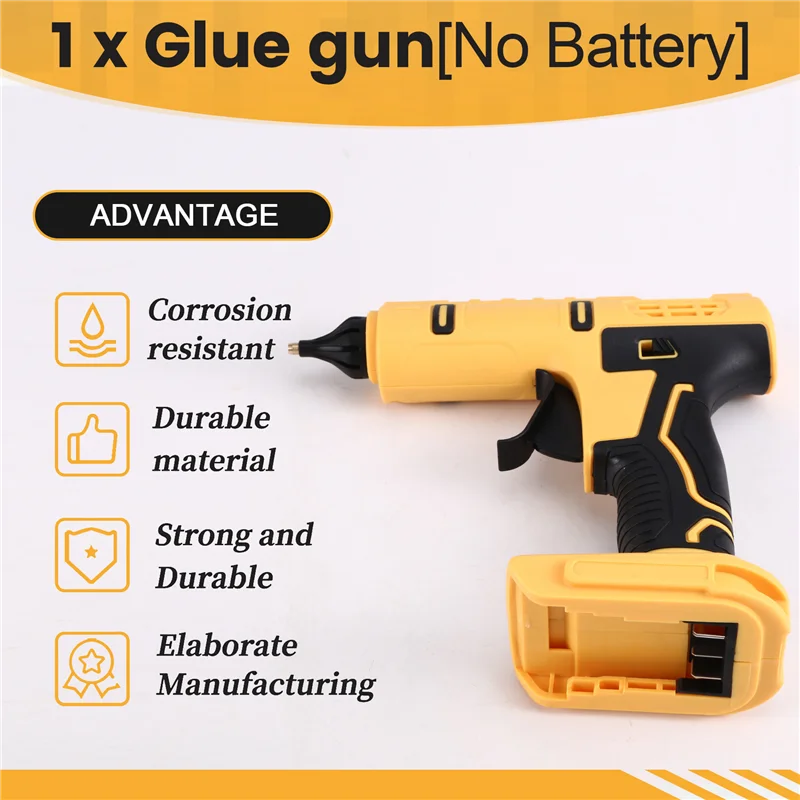 IALJ-Hot Glue Gun 100W Household DIY Repair Tool Rechargeable Electric Heat Temperature Gun For 18V 20V Battery
IALJ-Hot Glue Gun 100W Household DIY Repair Tool Rechargeable Electric Heat Temperature Gun For 18V 20V Battery