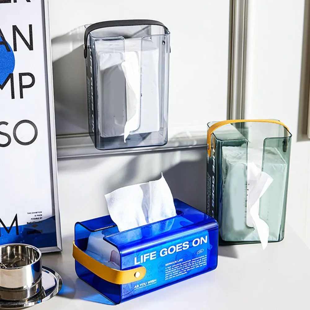 Портативный пластиковый ящик для хранения салфеток, прямоугольный держатель для салфеток без перфорации с ручкой, большой открытый держатель для салфеток, ванная комната 
Портативный пластиковый ящик для хранения салфеток, прямоугольный держатель для салфеток без перфорации с ручкой, большой открытый держатель для салфеток, ванная комната