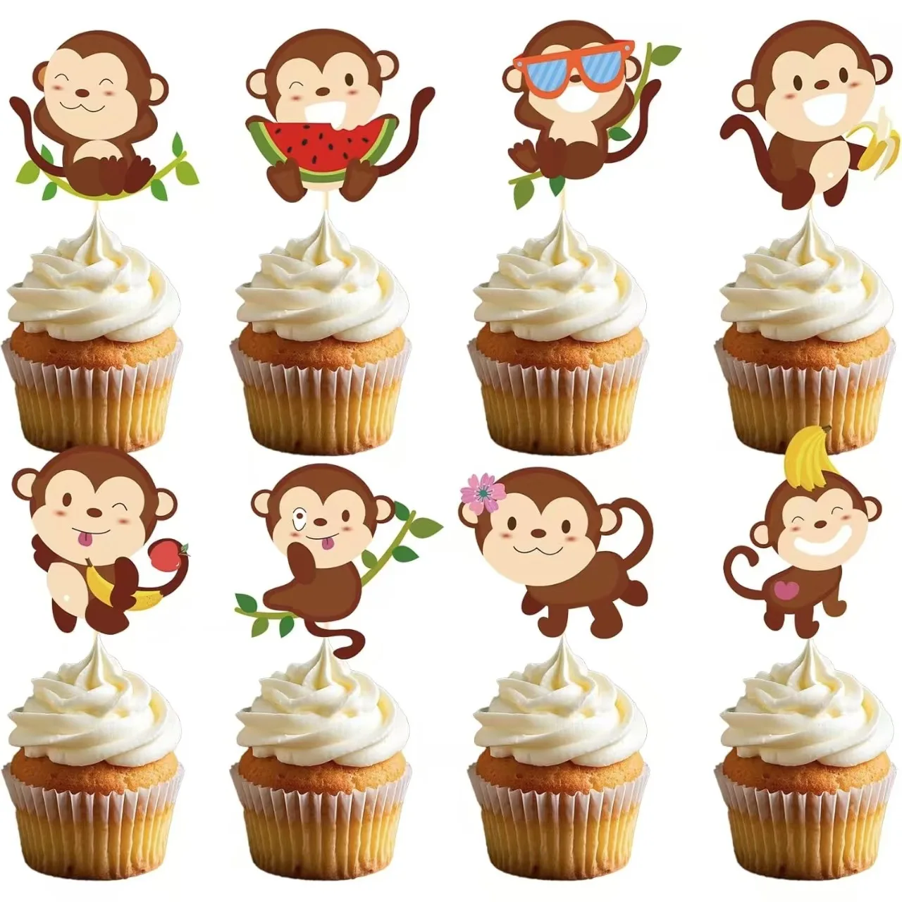 24pcs Monkey Cupcake Toppers Monkey Birthday Decoration Jungle Safari Woodland Animals Theme Party Supplies Boy Girl Baby Shower
24pcs Monkey Cupcake Toppers Monkey Birthday Decoration Jungle Safari Woodland Animals Theme Party Supplies Boy Girl Baby Shower