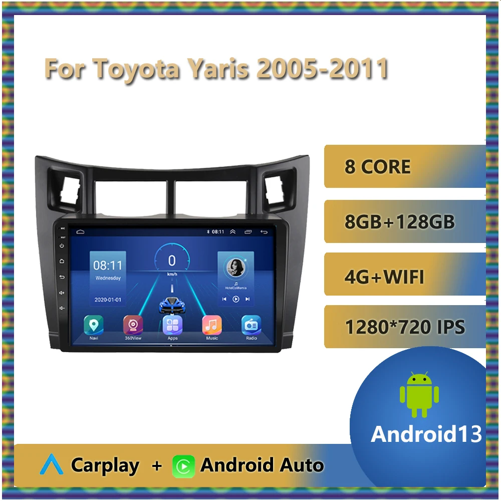 For Toyota Yaris 2005 - 2011 Android 12 Car Radio 8Core 4G WIFI Autoradio Multimedia Video Player GPS Navigation Mirror Link OBD
For Toyota Yaris 2005 - 2011 Android 12 Car Radio 8Core 4G WIFI Autoradio Multimedia Video Player GPS Navigation Mirror Link OBD