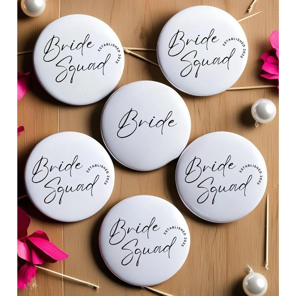 Set of 6 Bride Team Button Bachelorette Party Bridesmaid Atmosphere Accessories Wedding Supplies Souvenir Bridal Shower Gifts
Set of 6 Bride Team Button Bachelorette Party Bridesmaid Atmosphere Accessories Wedding Supplies Souvenir Bridal Shower Gifts