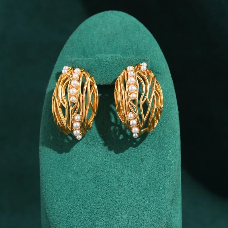 Vintage Pearl Earrings 18k Real Gold Color Leaf Wedding For Woman Party Luxury Jewelry Designers Brand Accessories 2026
Vintage Pearl Earrings 18k Real Gold Color Leaf Wedding For Woman Party Luxury Jewelry Designers Brand Accessories 2026