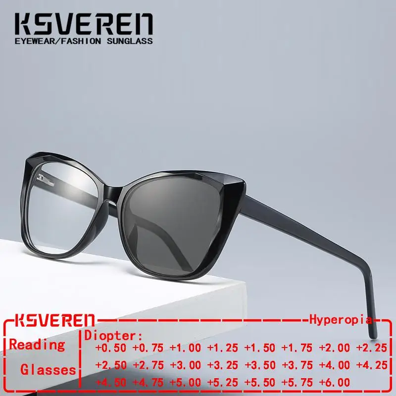 KSVEREN Retro Photochromic Reading Glasses Ultralight Optical Eyewear Prescription Glasses Fashion Presbyopic Glasses Frame
KSVEREN Retro Photochromic Reading Glasses Ultralight Optical Eyewear Prescription Glasses Fashion Presbyopic Glasses Frame