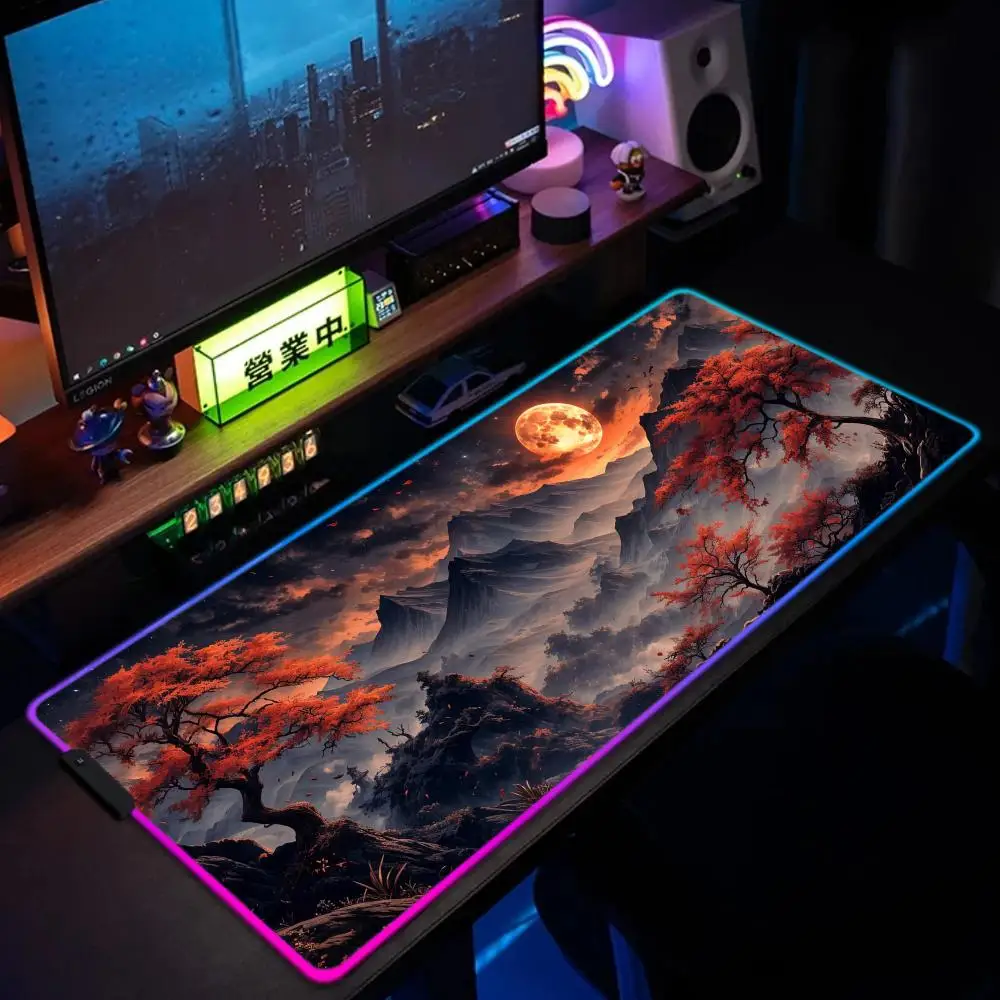Коврик для мыши с пейзажем Red Moon XXL RGB игровой коврик для мыши игровые аксессуары большие коврики для мыши со светодиодной подсветкой ПК компьютерный настольный коврик с подсветкой
Коврик для мыши с пейзажем Red Moon XXL RGB игровой коврик для мыши игровые аксессуары большие коврики для мыши со светодиодной подсветкой ПК компьютерный настольный коврик с подсветкой