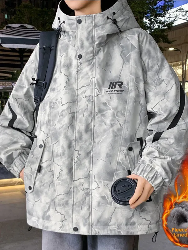 Thiened Fce с капюшоном для мальчиков-подростков, теплая ветрозащитная осенне-зимняя повседневная рабочая одежда, джерт, свободная посадка на молнии
Thiened Fce с капюшоном для мальчиков-подростков, теплая ветрозащитная осенне-зимняя повседневная рабочая одежда, джерт, свободная посадка на молнии