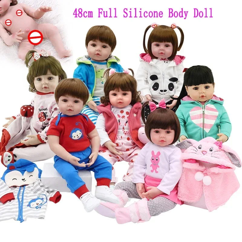 48cm Reborn Dolls Full Body Silicone Multiple Dolls Can Be Bath Toy Popular Lifelike Gift Collection Art Doll with Pearl Bottle
48cm Reborn Dolls Full Body Silicone Multiple Dolls Can Be Bath Toy Popular Lifelike Gift Collection Art Doll with Pearl Bottle