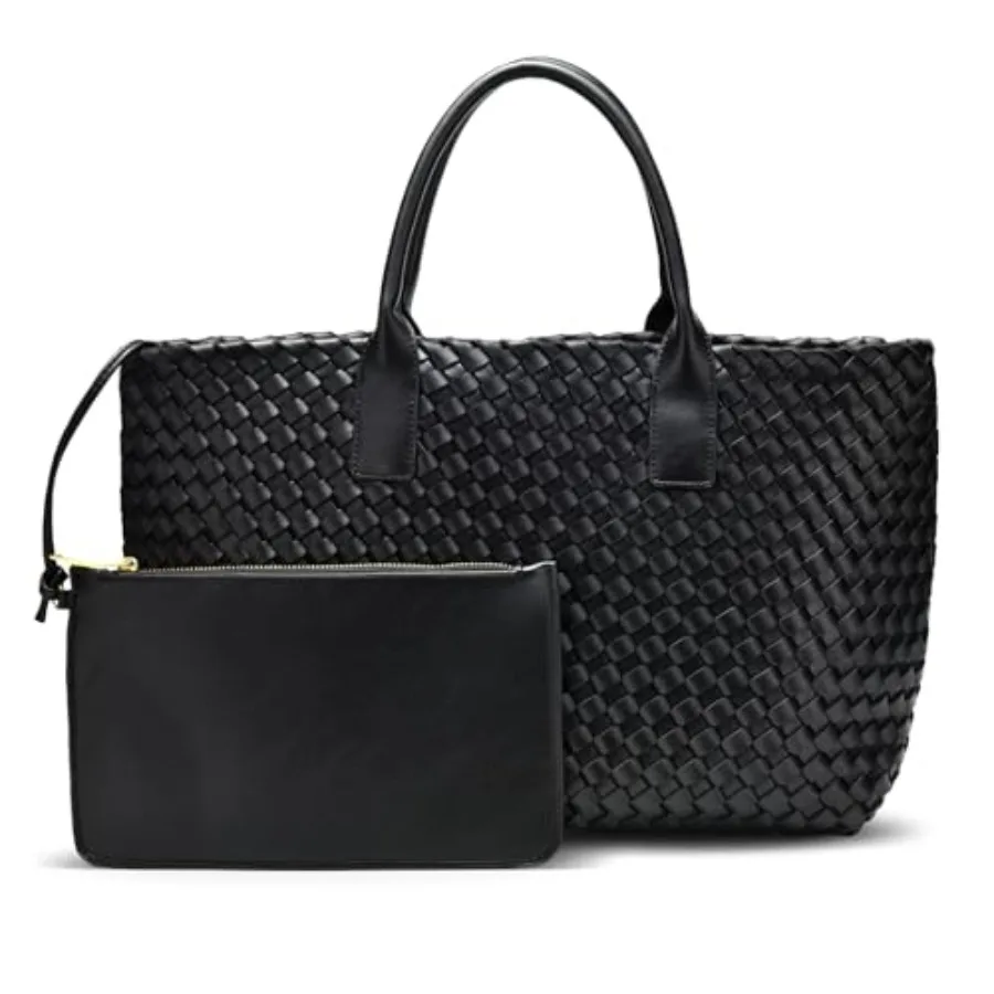 Large woven leather tote bag for women featuring a spacious design perfect for daily use ideal as a laptop tote or beach purse
Large woven leather tote bag for women featuring a spacious design perfect for daily use ideal as a laptop tote or beach purse