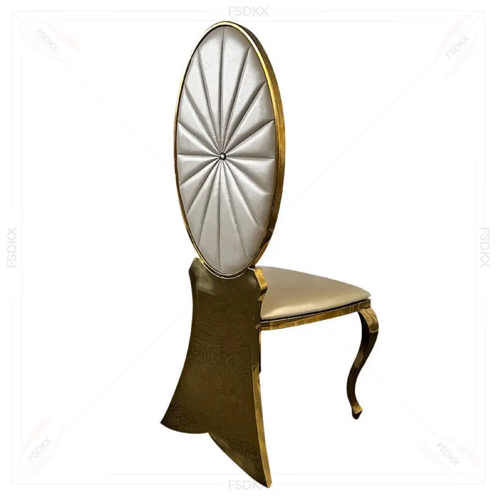 Wholesale Gold Stainless Steel Round Back Upholstered Banquet Chair Gold Stainless Steel Wedding Chair
Wholesale Gold Stainless Steel Round Back Upholstered Banquet Chair Gold Stainless Steel Wedding Chair