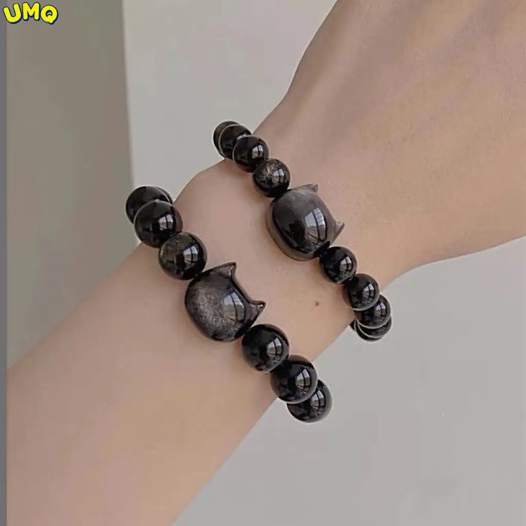 HealthNatural Silver Obsidian Cat Head Bracelet Girl Friend Personality Sweet Cool Couple Style Handstring Boyfriend Gift Buddh
HealthNatural Silver Obsidian Cat Head Bracelet Girl Friend Personality Sweet Cool Couple Style Handstring Boyfriend Gift Buddh