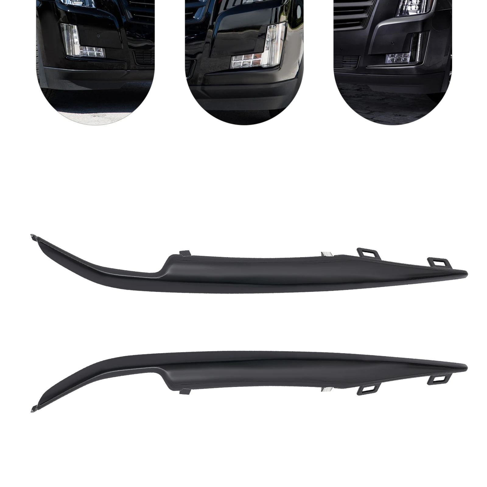 Pair of Front Bumper Trim Molding Cover, Compatible with 2015 2016-2020 Cadillac Escalade & ESV, PP Black Exterior Accessories
Pair of Front Bumper Trim Molding Cover, Compatible with 2015 2016-2020 Cadillac Escalade & ESV, PP Black Exterior Accessories