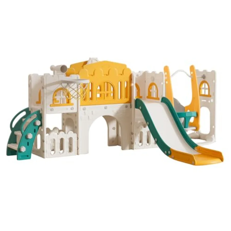 Indoor Playground Game System 10 in 1 Toddler Slide with Swing Basketball Hoop Telescope for Ages 1-3 Multi-Functional Slide Se
Indoor Playground Game System 10 in 1 Toddler Slide with Swing Basketball Hoop Telescope for Ages 1-3 Multi-Functional Slide Se