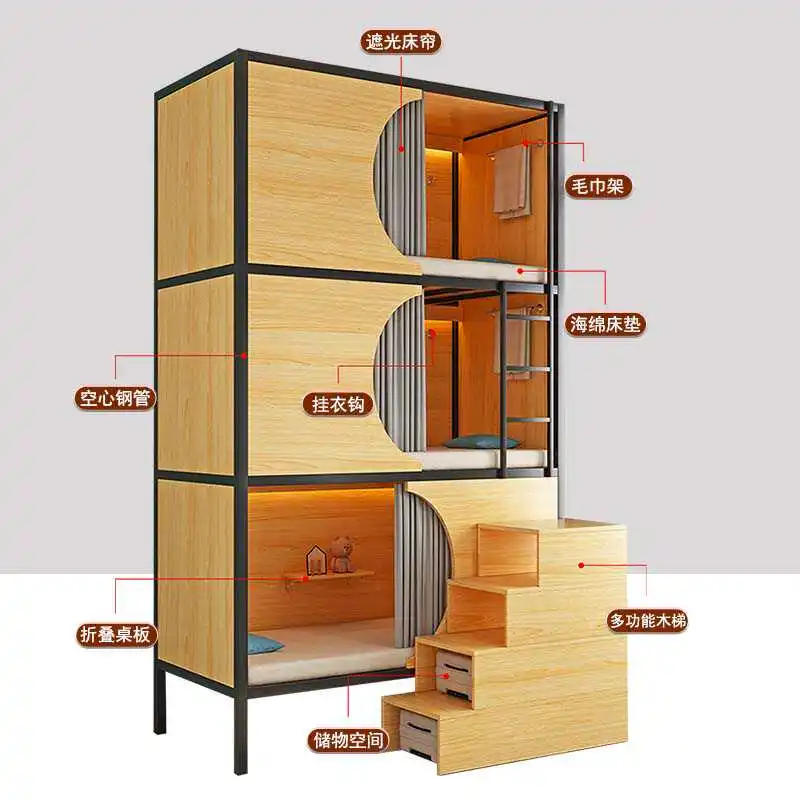 triple bed space capsule upper and lower beds Bunk beds Youth hostel upper and lower bunk e-sports hotel apartment student dormi
triple bed space capsule upper and lower beds Bunk beds Youth hostel upper and lower bunk e-sports hotel apartment student dormi
