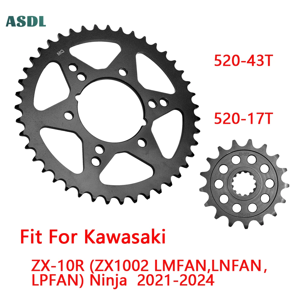 Motorcycle Carburized Steel Front and Rear Sprocket for Kawasaki ZX-10R ZX1002 LMFAN LNFAN LPFAN Ninja 2021-2024 ZX10R ZX 10R
Motorcycle Carburized Steel Front and Rear Sprocket for Kawasaki ZX-10R ZX1002 LMFAN LNFAN LPFAN Ninja 2021-2024 ZX10R ZX 10R