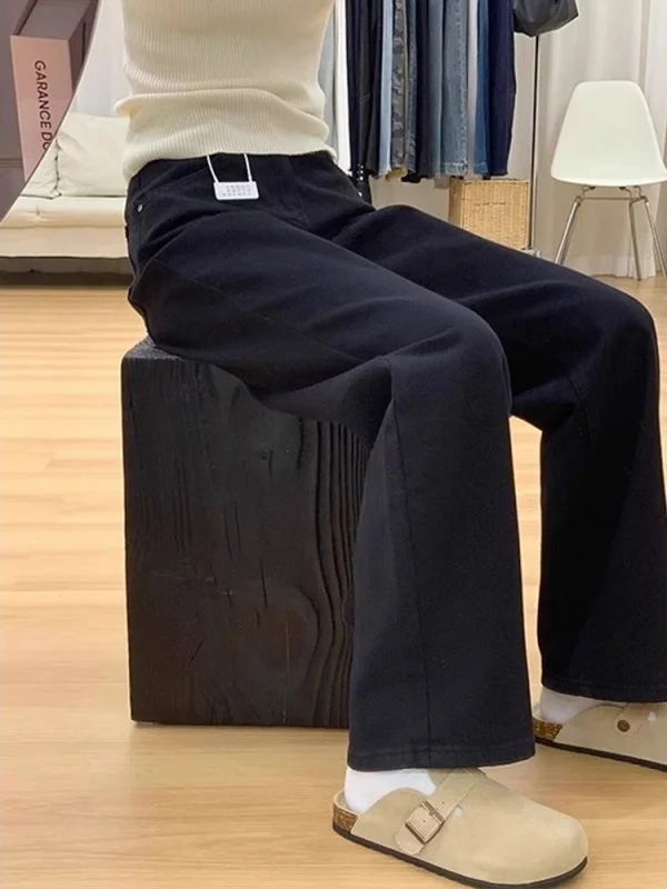 High Waist Wide Leg Bla Denim Jeans Women's Spring Early Loose Straight Cut Slimming Trousers Casual Sle Fitted Pants
High Waist Wide Leg Bla Denim Jeans Women's Spring Early Loose Straight Cut Slimming Trousers Casual Sle Fitted Pants