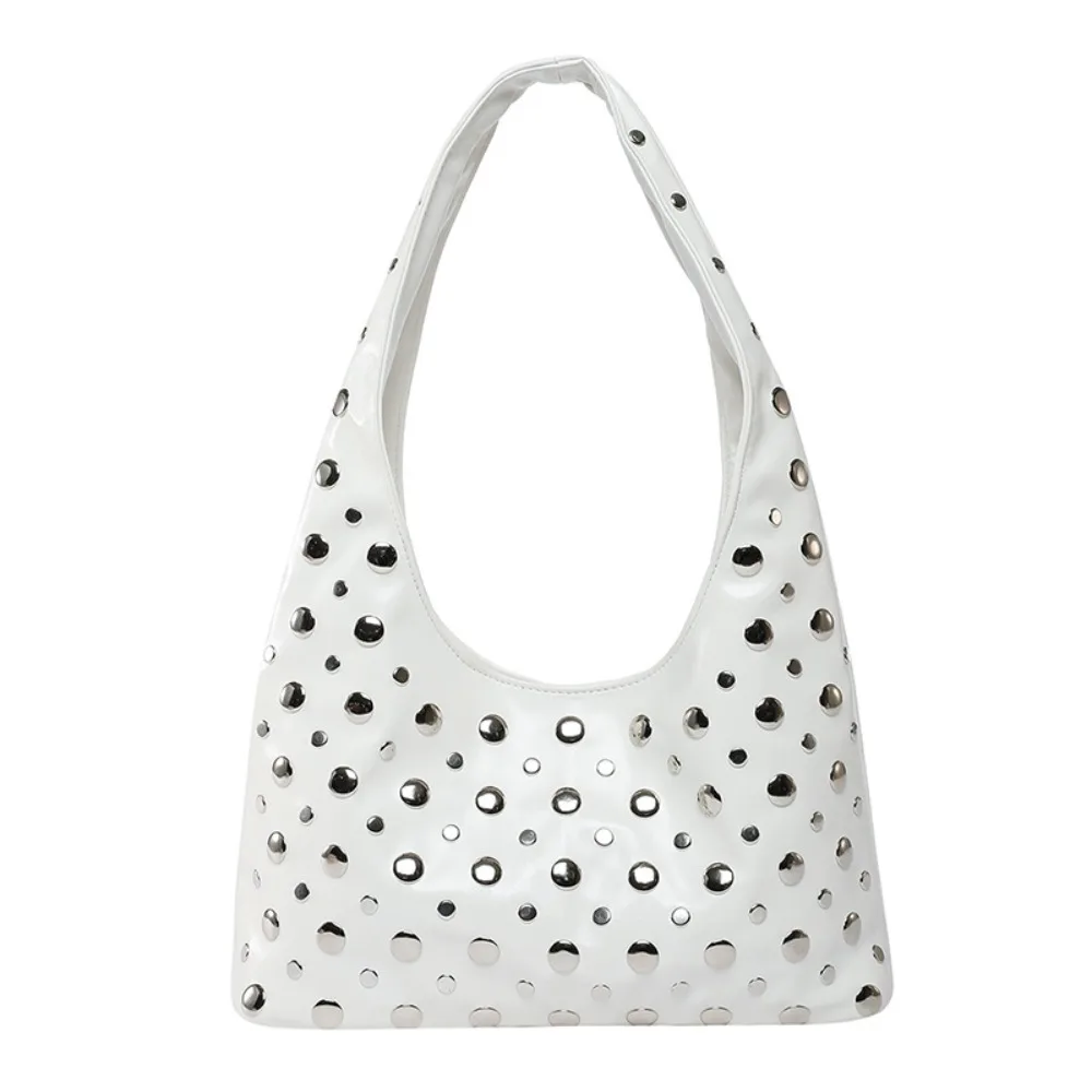 Fashion Metal Stud Rivet Shoulder Bag Spicy Girl Punk Style Y2k Underarm Bag Handbag Sweet Cool Bucket Bag Girl
Fashion Metal Stud Rivet Shoulder Bag Spicy Girl Punk Style Y2k Underarm Bag Handbag Sweet Cool Bucket Bag Girl