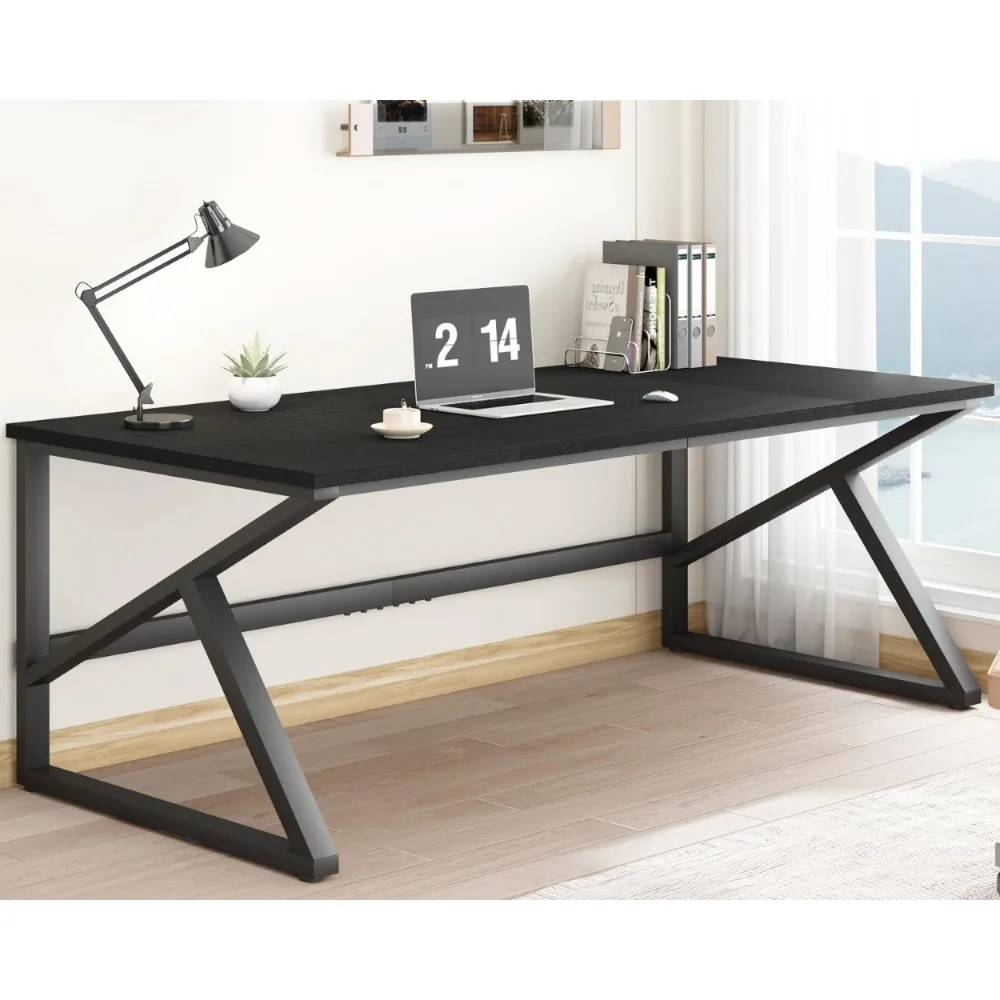 Long Black Computer Desk, Large Executive Office Desk for 2 People Work Writing Study,70 Inch Industrial Metal Wood Dual Monitor
Long Black Computer Desk, Large Executive Office Desk for 2 People Work Writing Study,70 Inch Industrial Metal Wood Dual Monitor
