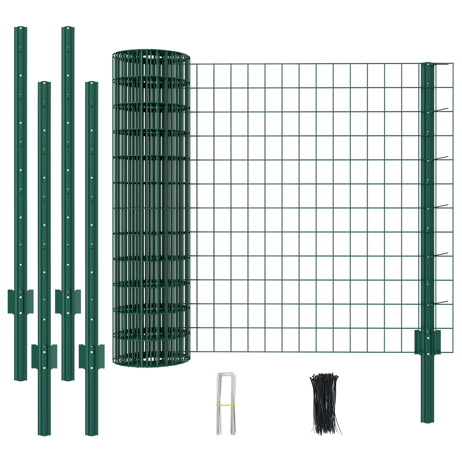 Welded Chicken Wire Fencing Mesh, Metal Garden Fence Netting Animal Barrier with 5 Steel Stakes, Temporary Fencing
Welded Chicken Wire Fencing Mesh, Metal Garden Fence Netting Animal Barrier with 5 Steel Stakes, Temporary Fencing