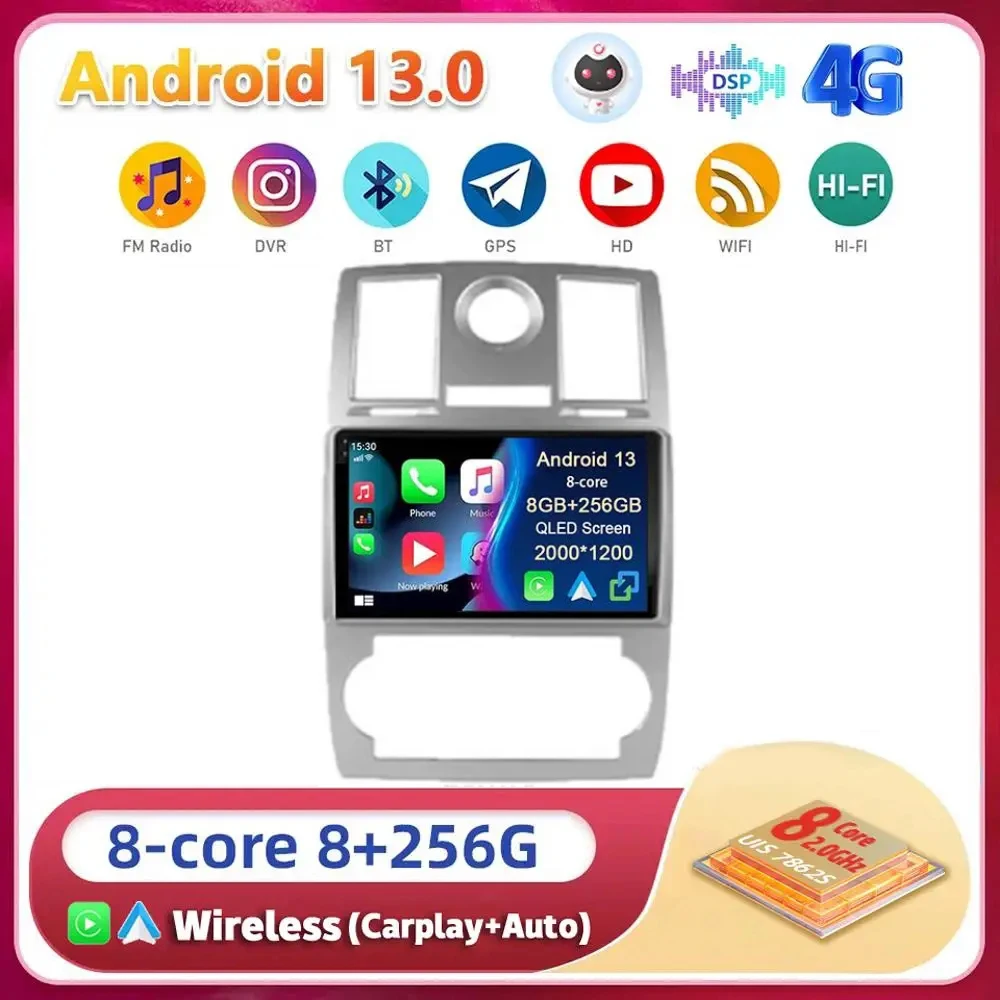 Android13 Carplay Auto WIFI+4G Car Radio For Chrysler Aspen 300C 2004 2005 2006 2007 2008 Multimedia GPS Player WIFI+4G Stereo
Android13 Carplay Auto WIFI+4G Car Radio For Chrysler Aspen 300C 2004 2005 2006 2007 2008 Multimedia GPS Player WIFI+4G Stereo