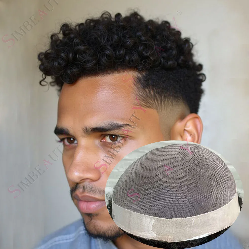 Men's Toupee 20mm/15mm/18mm Curly Natural Human Hair Durable Mono Mesh NPU Male Hair Capillary Prosthesis Handmade Hair Systems
Men's Toupee 20mm/15mm/18mm Curly Natural Human Hair Durable Mono Mesh NPU Male Hair Capillary Prosthesis Handmade Hair Systems