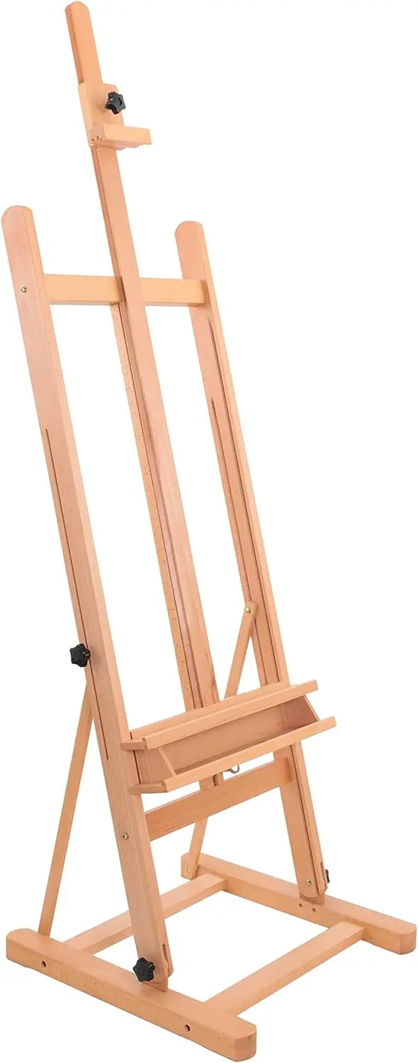 Wooden H Frame Easel with Storage Tray, Adjustable to 96" High, Holds Canvas up to 48" - Beechwood Artist Easel for Painting and
Wooden H Frame Easel with Storage Tray, Adjustable to 96" High, Holds Canvas up to 48" - Beechwood Artist Easel for Painting and