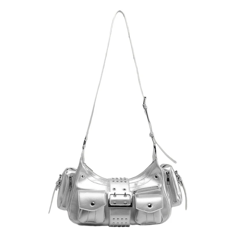 Крутая женская универсальная сумка-тоут на одно плечо с заклепками для девочек, 2021, дизайн с несколькими карманами, женская сумка-тоут
Крутая женская универсальная сумка-тоут на одно плечо с заклепками для девочек, 2021, дизайн с несколькими карманами, женская сумка-тоут