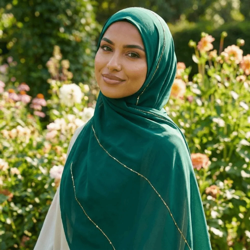 Soft Rhinestone Hijab Scarf Plain Design Stretch Fabric Stretch Shawl Solid Color Modal Cotton Long Muffler Fashion Accessory
Soft Rhinestone Hijab Scarf Plain Design Stretch Fabric Stretch Shawl Solid Color Modal Cotton Long Muffler Fashion Accessory